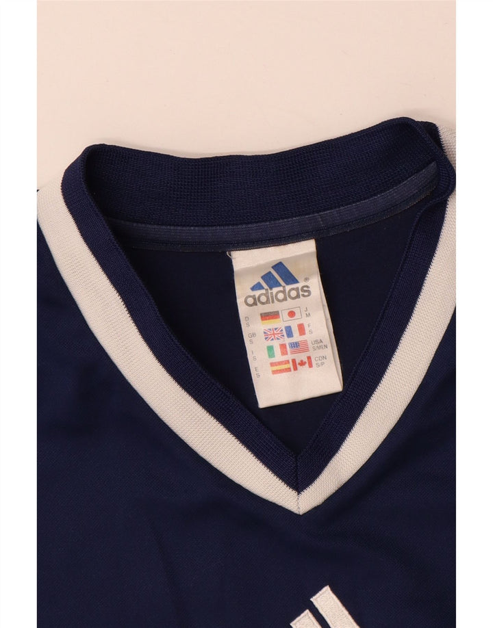 Adidas Herren Climalite T-Shirt Top Small Marineblau Colourblock Polyester