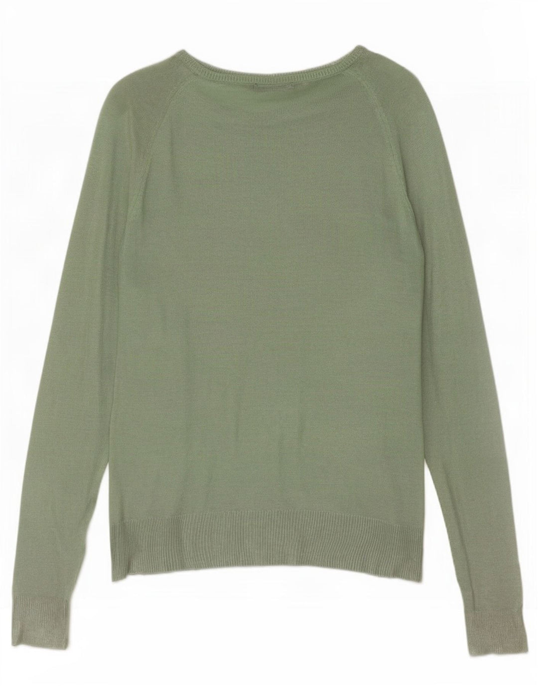 Zara Damen-Pullover mit U-Boot-Ausschnitt, Gr. 14, Mittelgrün