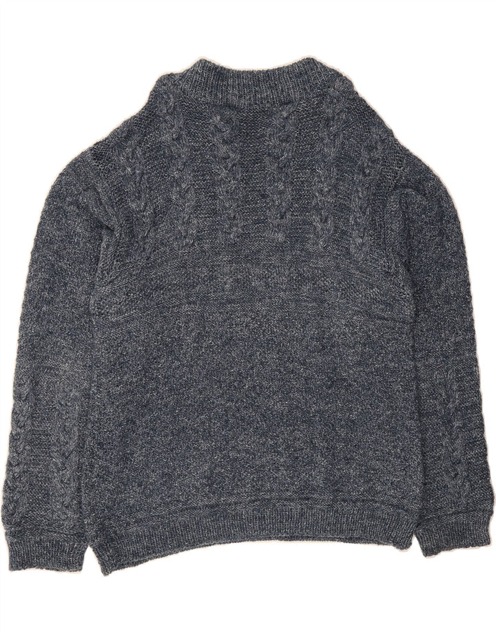 VINTAGE Mens V-Neck Jumper Sweater Medium Grey Vintage Vintage and Second-Hand Vintage from Messina Hembry 