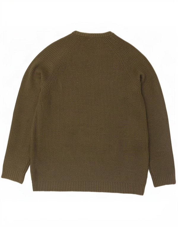 Fat Face Herren-Pullover mit Rundhalsausschnitt, groß, 3XL, Khaki, Acryl