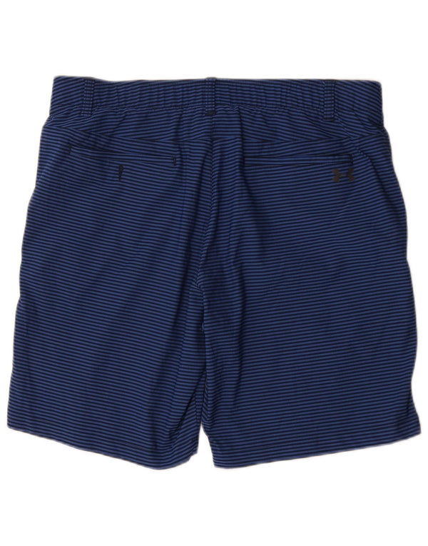 Under Armour Herren Heat Gear Chino Shorts W38 XL Blauer Nadelstreifen