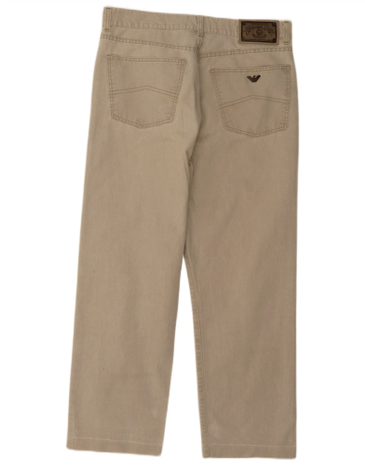 Armani Herren Straight Jeans W36 L28 Beige Baumwolle