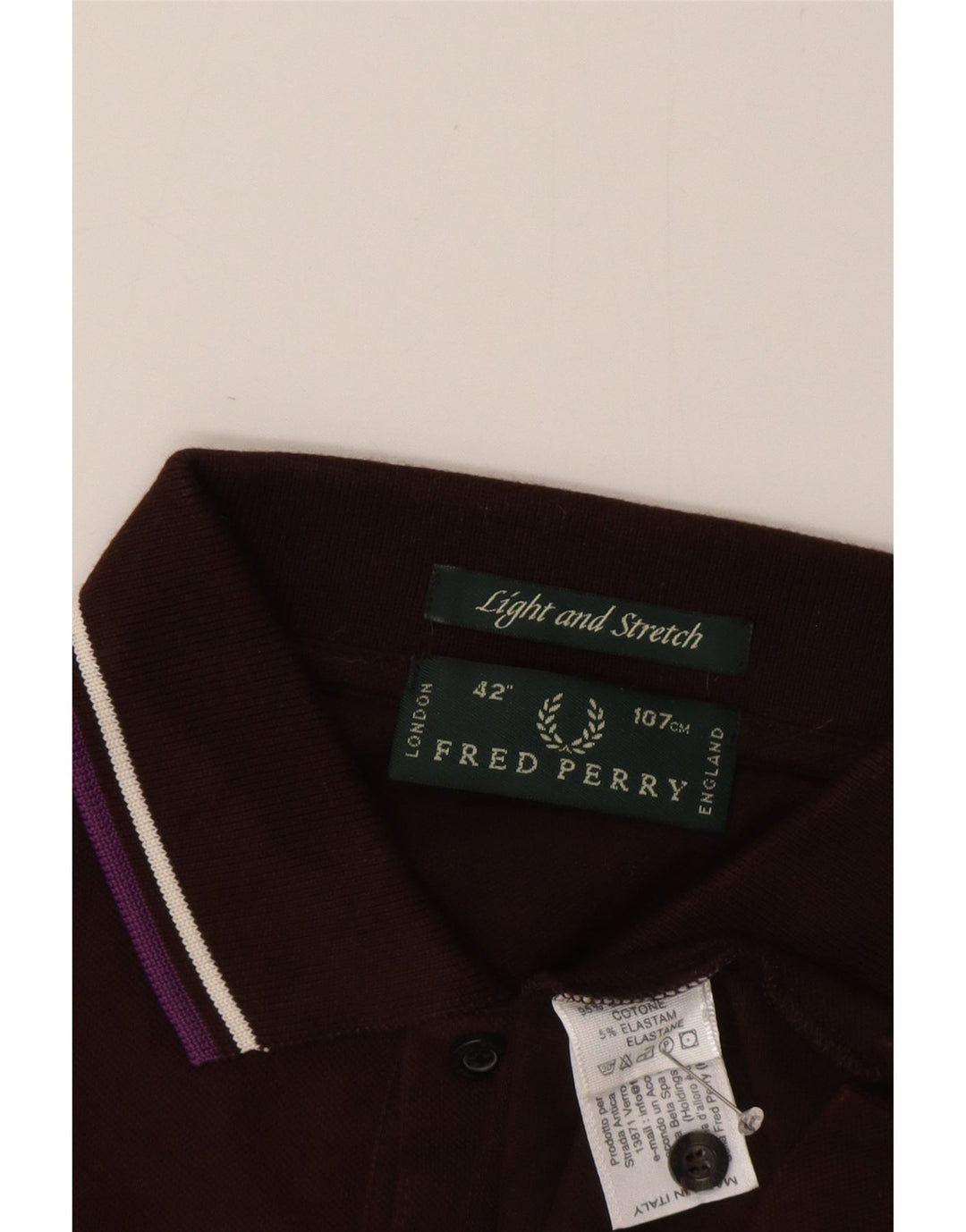 Fred Perry Herren-Poloshirt aus mittelbrauner Baumwolle