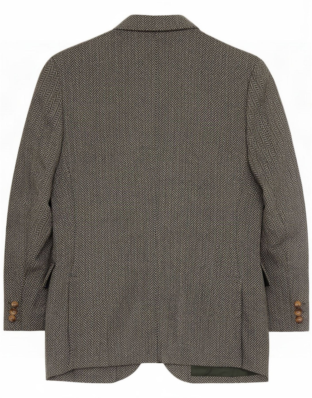 Luciano Barbera Damen Blazerjacke IT 42 Mittelgrüner Fischgrätenmuster