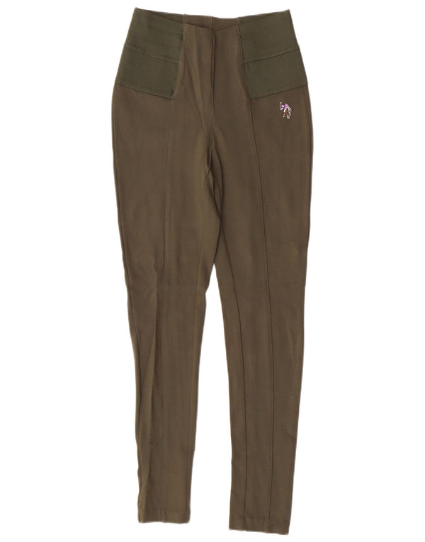 US POLO ASSN. Damen Leggings UK 6 XS Khaki Farbblock