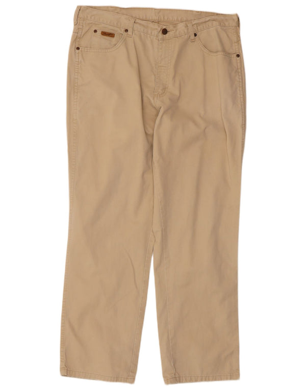 Wrangler Herren gerade Freizeithose W30 L30 Beige Baumwolle
