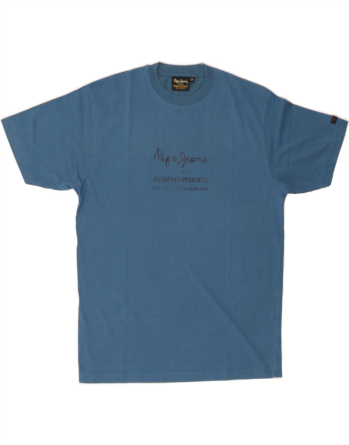 PEPE JEANS Mens Graphic T-Shirt Top Medium Blue Cotton Vintage PEPE Jeans and Second-Hand PEPE Jeans from Messina Hembry 