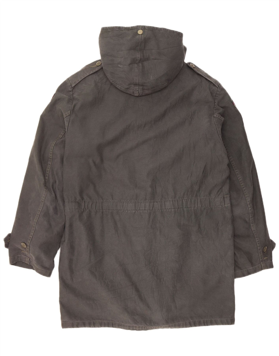 Vintage Herren Kapuzenparka Jacke UK 38 Mittelgrau