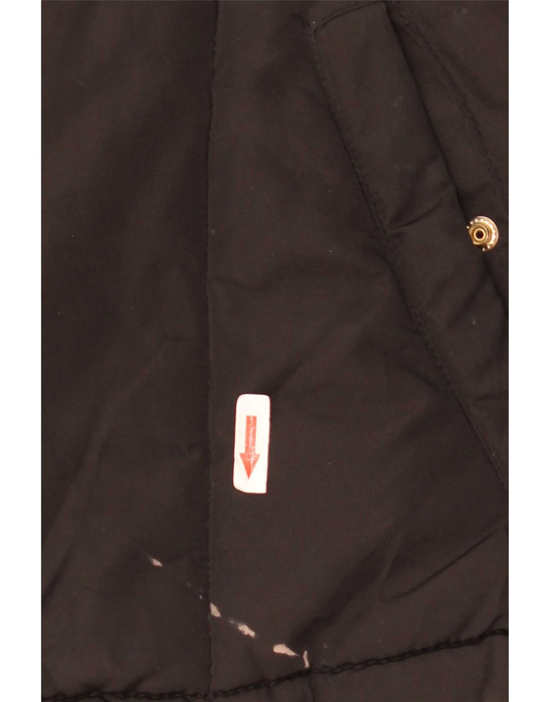 Topshop Damen-Kapuzen-Übergröße, gepolsterte Jacke, Größe S, Schwarz, Polyester