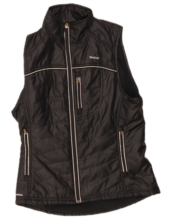 Reebok Damen Wattierte Weste UK 14 Medium Schwarz