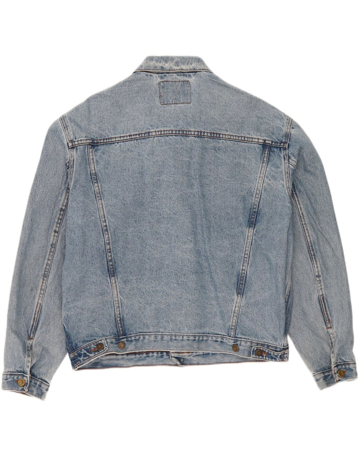 Vintage Herren Jeansjacke UK 40 Große blaue Baumwolle