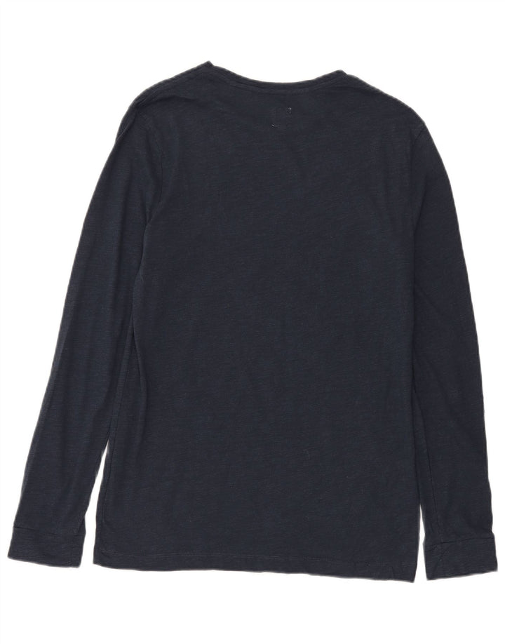 Jack Wills Herren-Oberteil, langärmelig, klein, marineblau, Baumwolle