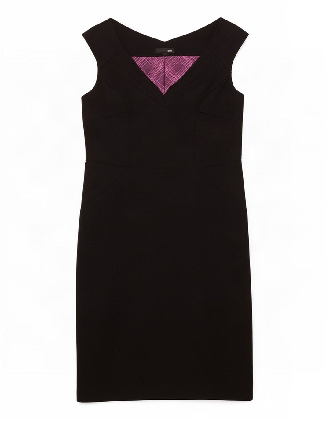 Next Ärmelloses Etuikleid für Damen, UK 10, Größe S, Schwarz, Polyester