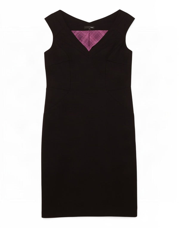 Next Ärmelloses Etuikleid für Damen, UK 10, Größe S, Schwarz, Polyester
