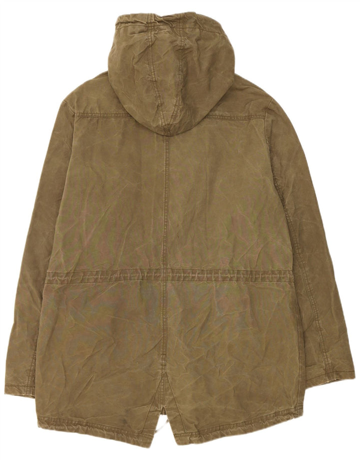Bomboogie Herren-Parka mit Kapuze, UK 42, XL, Khaki, Baumwolle