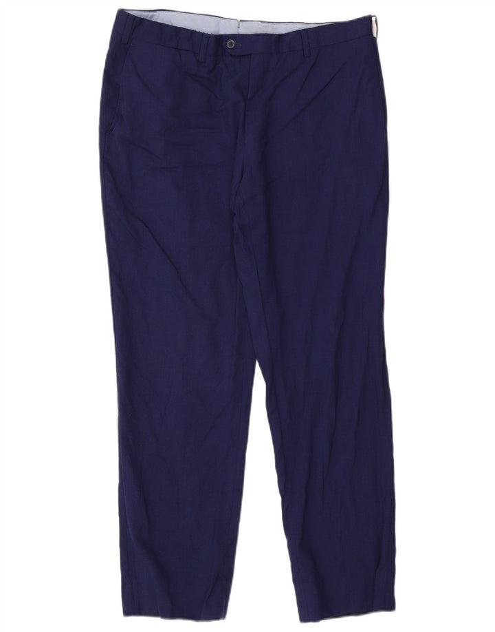 Massimo Dutti Herren-Anzughose, gerade, W34, L29, Marineblau