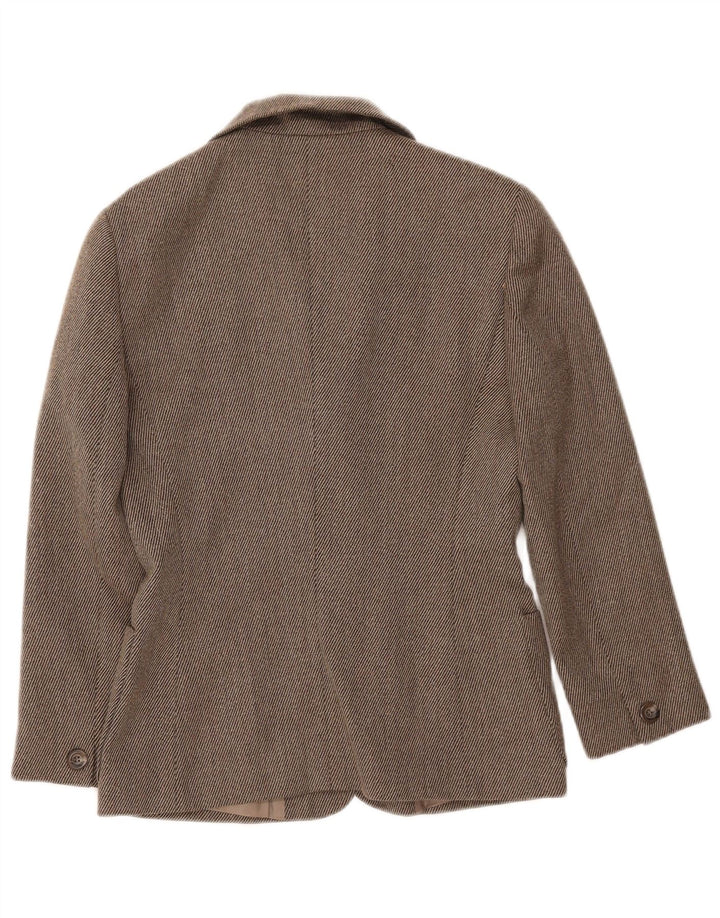 MAX & CO. Womens Classics Blazer Jacket UK 10 Small Brown Pinstripe