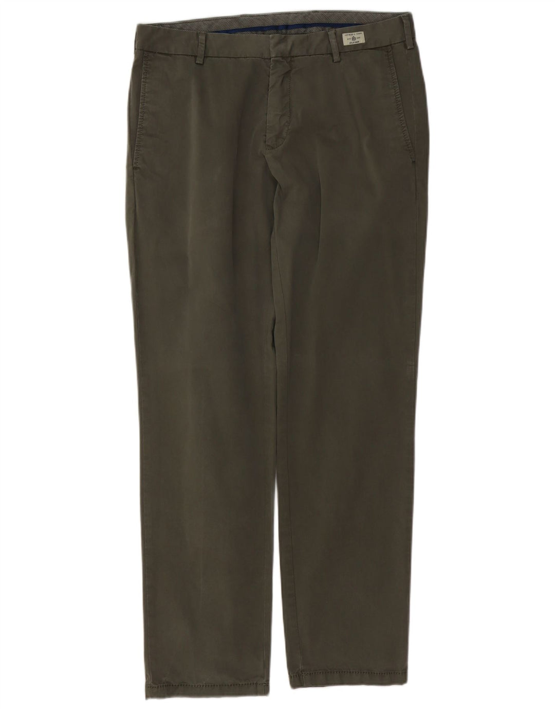 TOMMY HILFIGER Herren gerade Chinohose W33 L32 Khaki Baumwolle