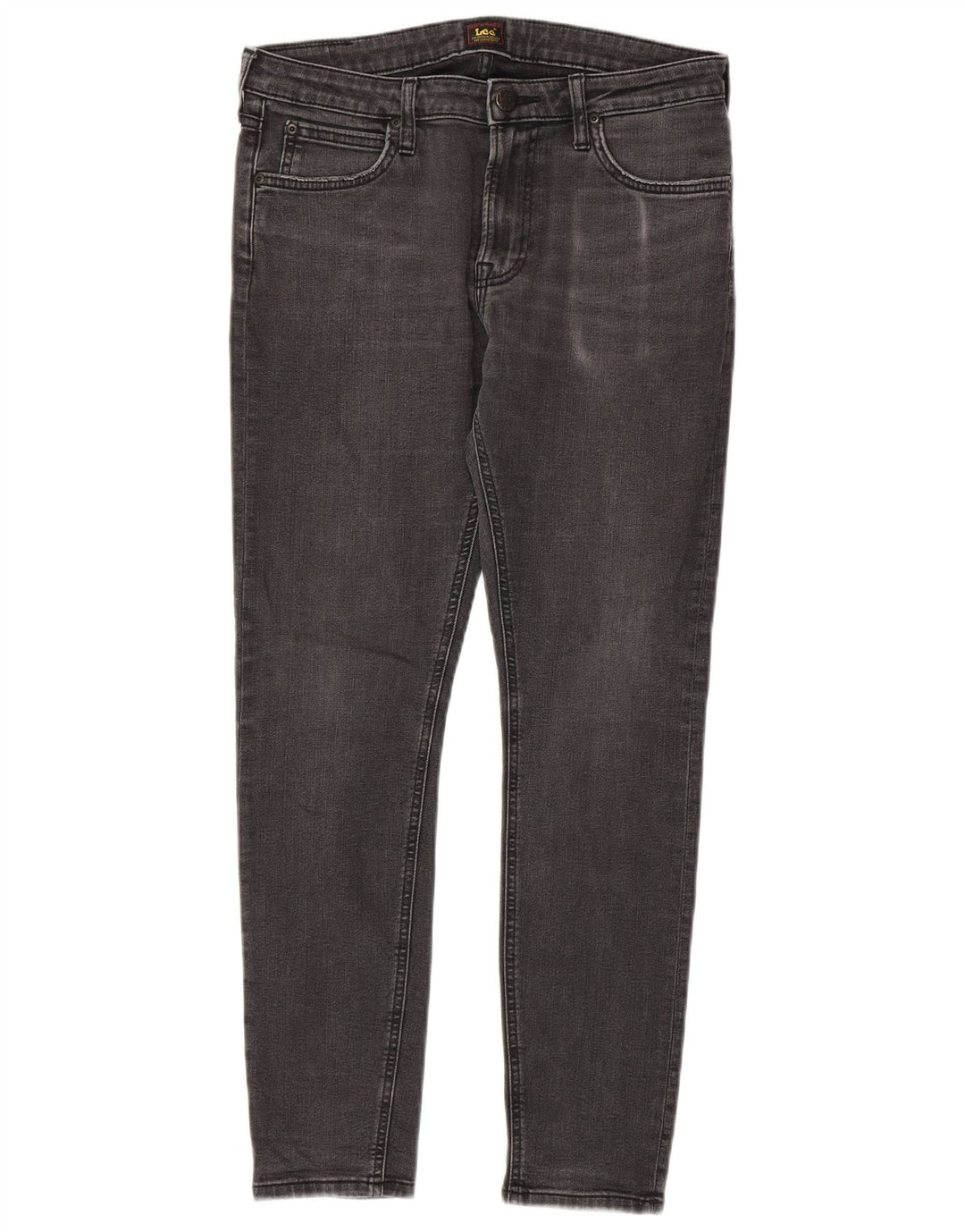 Lee Herren Malone Skinny Jeans W32 L30 Graue Baumwolle