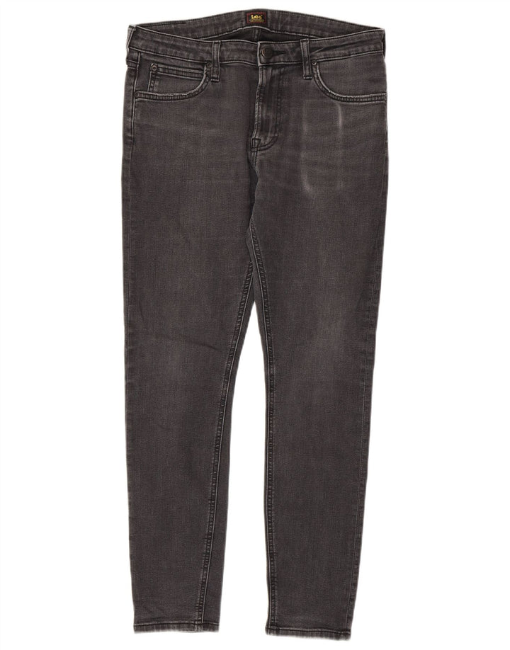 Lee Herren Malone Skinny Jeans W32 L30 Graue Baumwolle
