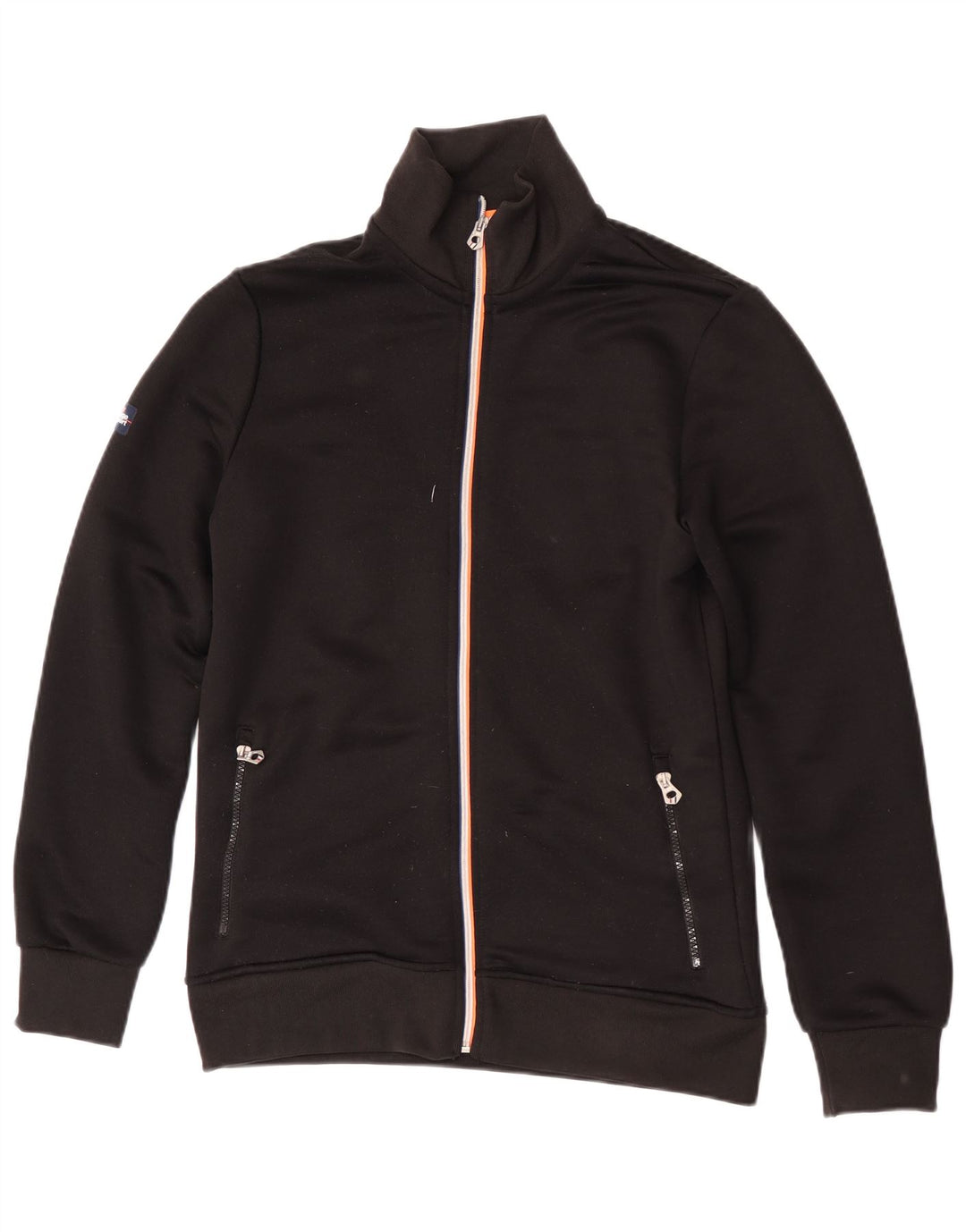 Superdry Herren-Trainingsanzugoberjacke aus mittelschwarzem Polyester