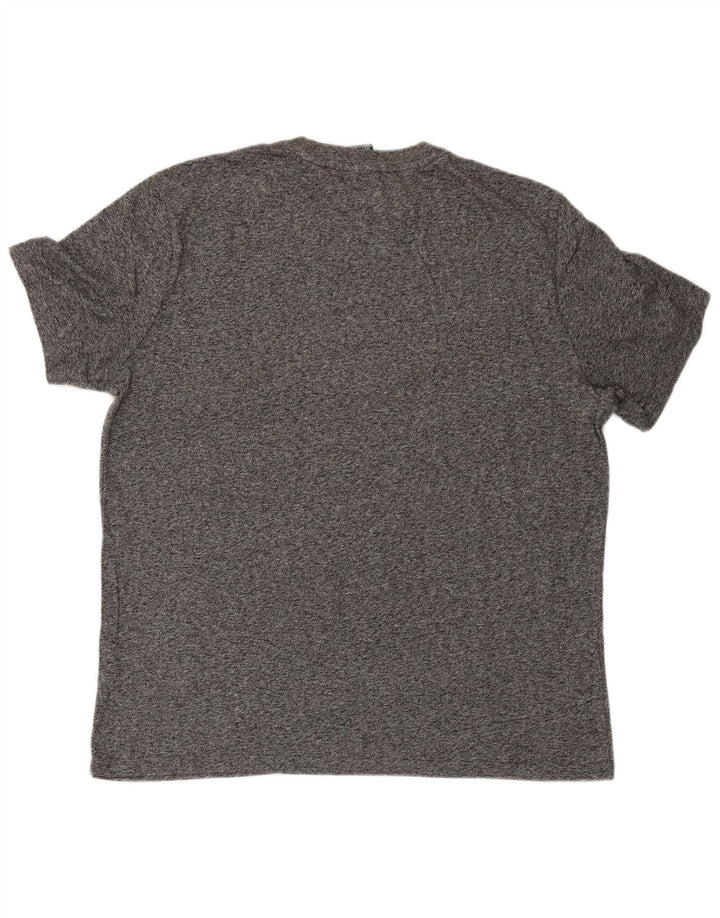 CHAMPION Mens Graphic T-Shirt Top Large Grey Flecked Cotton