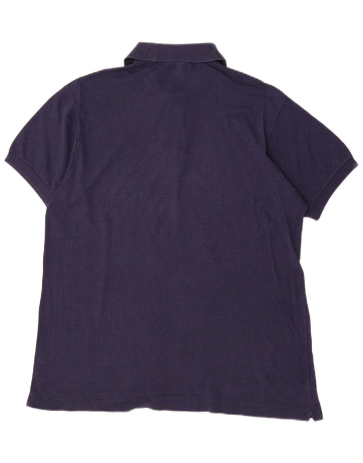 LACOSTE Herren-Poloshirt, Größe 5, groß, marineblaue Baumwolle