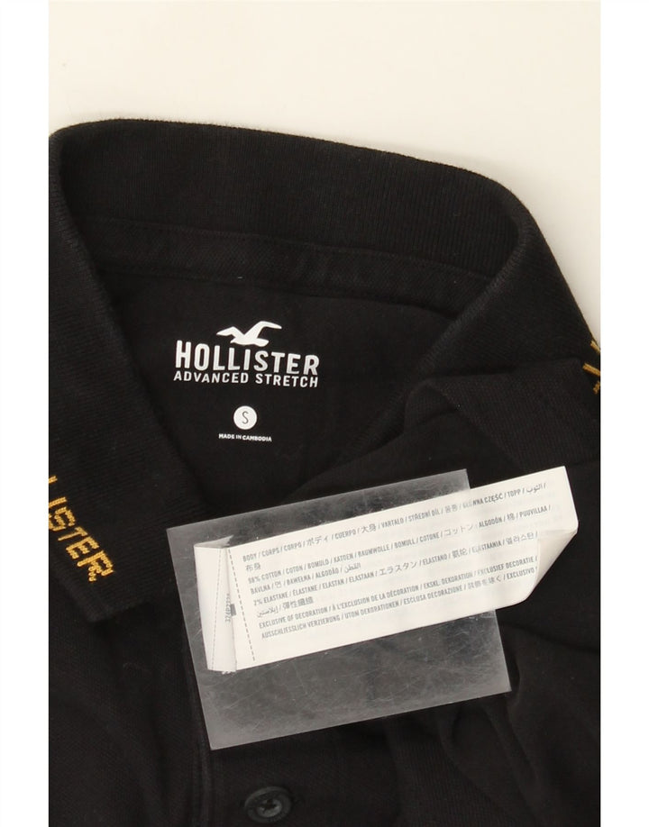 Hollister Herren-Poloshirt, Größe S, schwarze Baumwolle