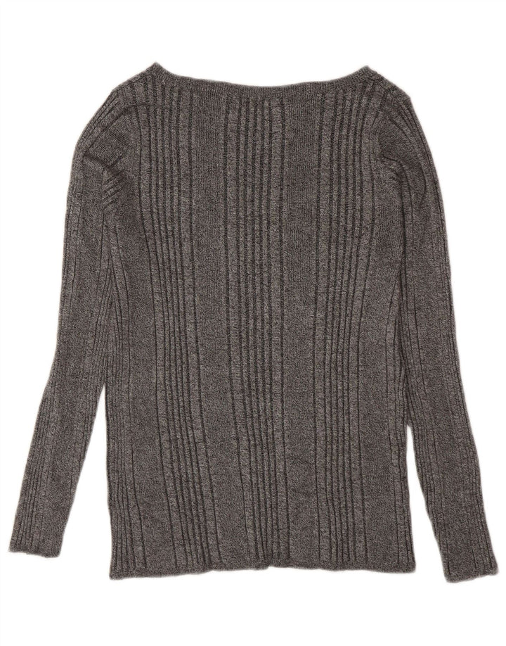 Marks & Spencer Damen Top Langarm UK 18 XL Graue Viskose