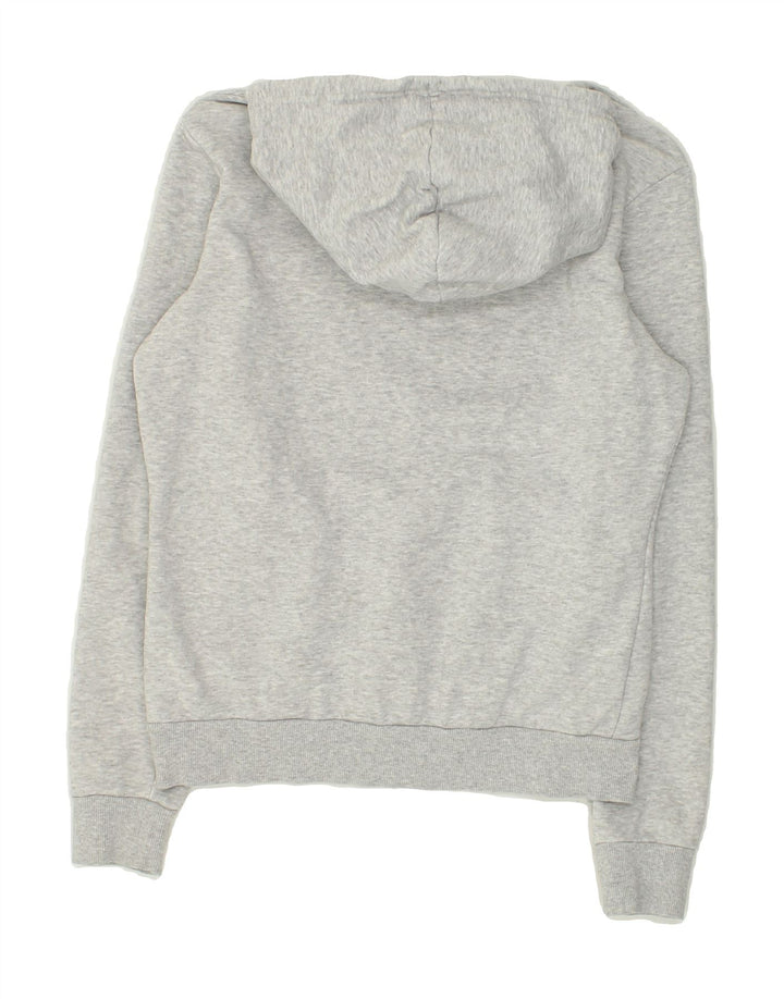 PUMA Womens Graphic Hoodie Jumper UK 10 Small  Grey Cotton | Vintage Puma | Thrift | Second-Hand Puma | Used Clothing | Messina Hembry 