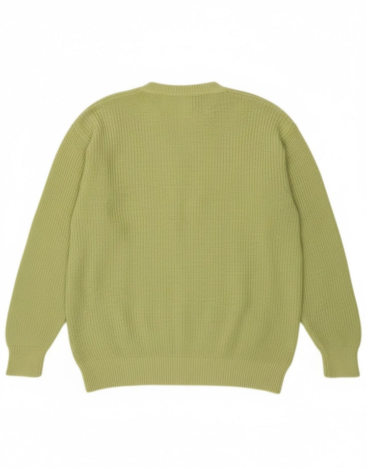 Andrea Fenzi Herren-Pullover mit Rundhalsausschnitt, Mittelgrün
