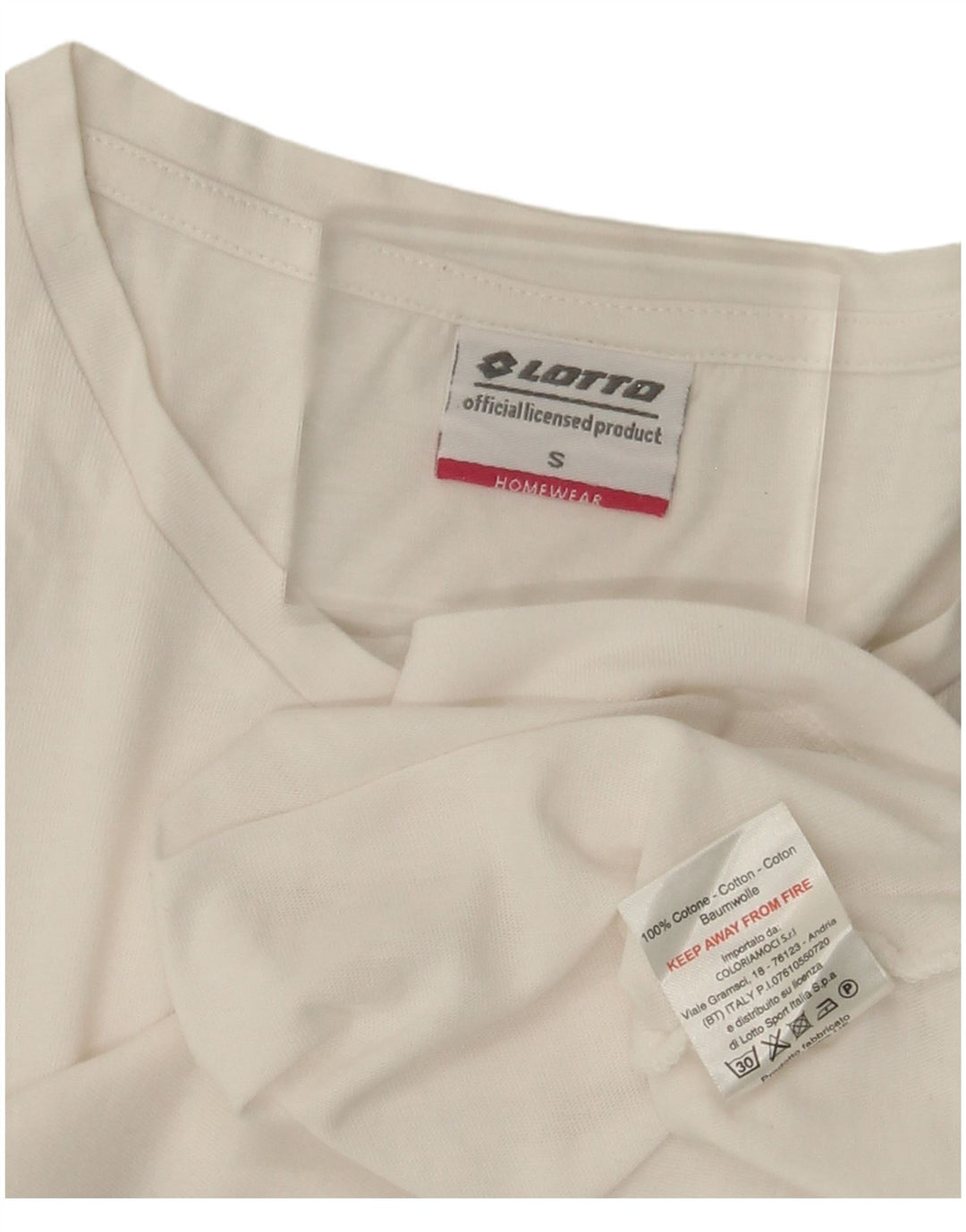 LOTTO Damen T-Shirt Top UK 10 Small Weiße Baumwolle