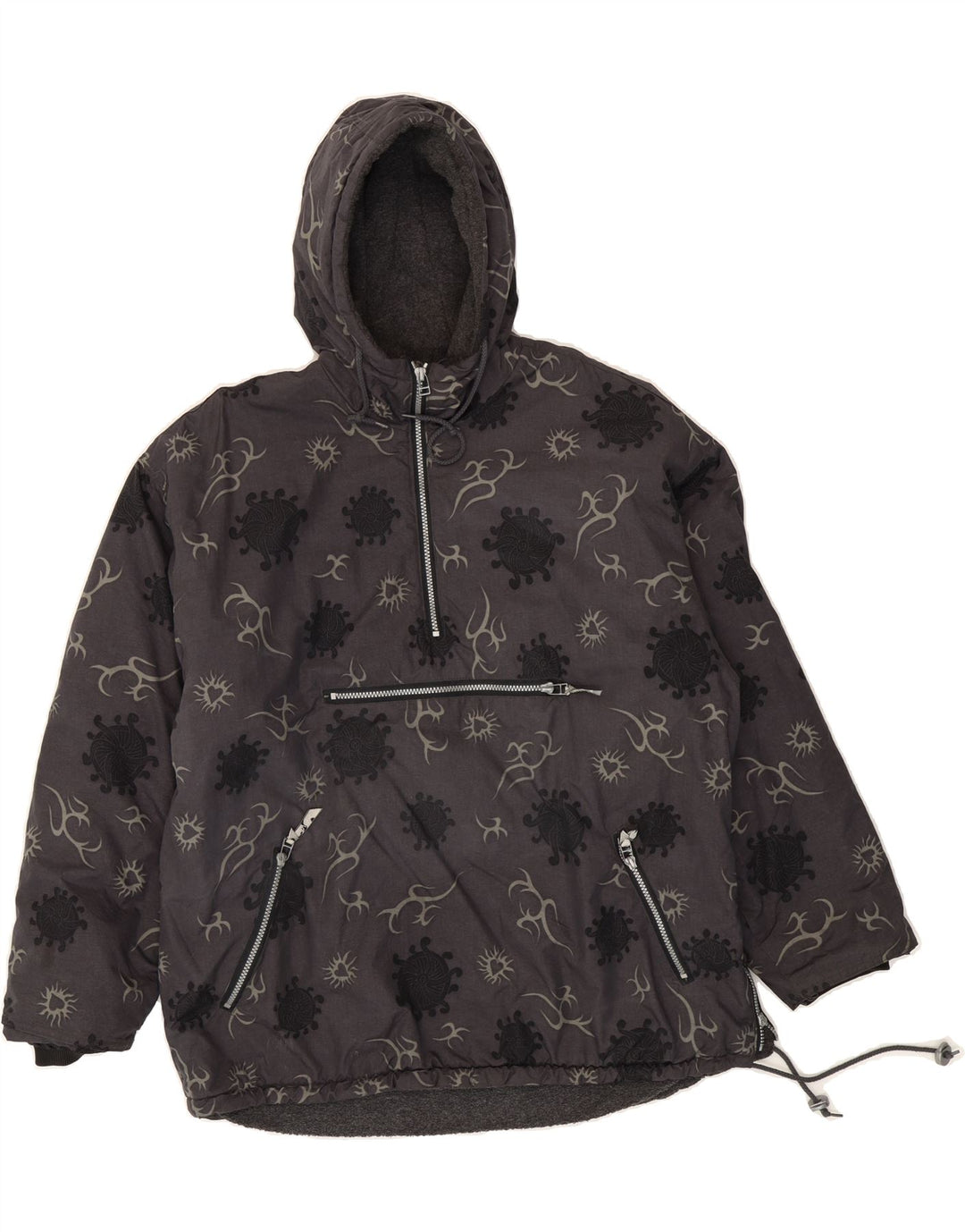 HAUTE ROUTE Boys Oversized Abstract Pattern Anorak Jacket 15-16 Years Grey Vintage Haute Route and Second-Hand Haute Route from Messina Hembry 