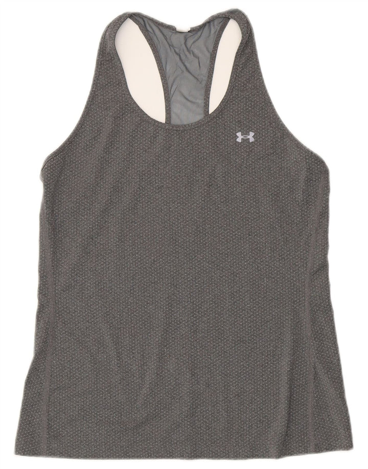 Under Armour Damen Heat Gear Weste Top UK 12 Mittelgraues Polyester
