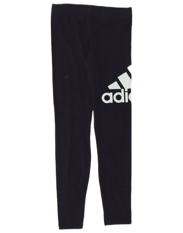 Adidas Mädchen-Grafik-Leggings, 14–15 Jahre, marineblaue Baumwolle