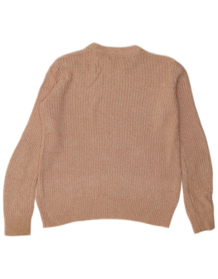 Marks & Spencer Damen-Pullover mit Rundhalsausschnitt, Gr. 10, Größe S, Orange meliert