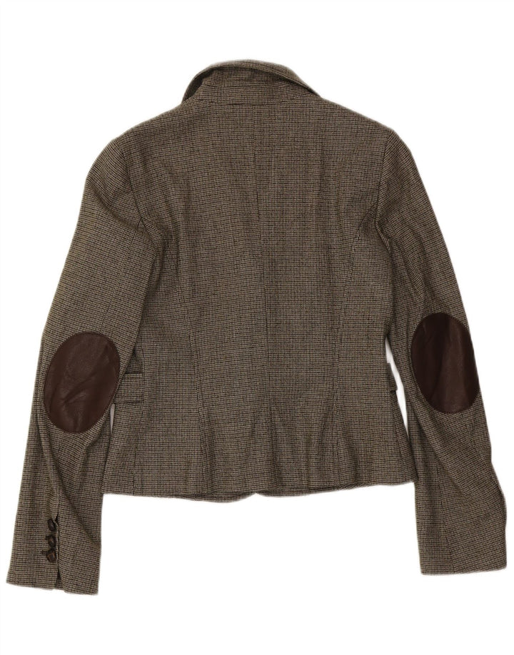 Benetton Damen 2-teiliger Anzug IT 44 Medium W32 L31 Grüner Hahnentritt