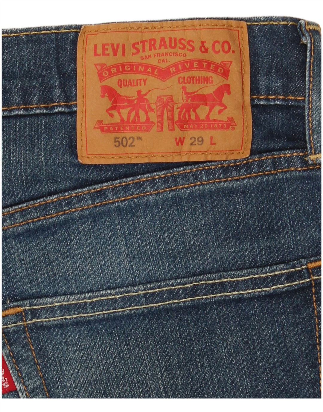 LEVI'S Herren 502 Denim Shorts W29 Small Blau