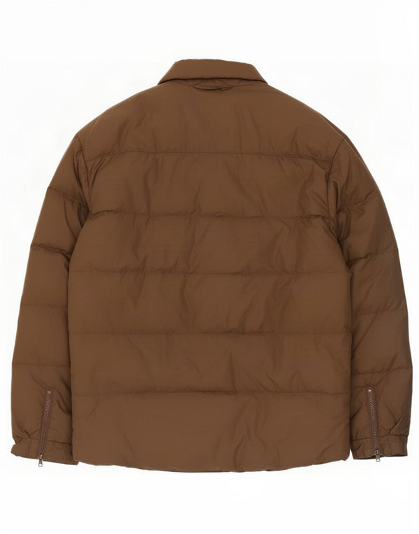 Armani Herren Wattierte Jacke UK 44 2XL Braunes Polyamid