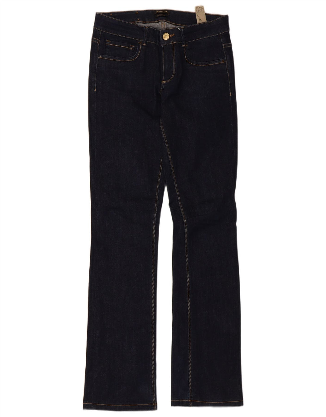 Massimo Dutti Damen Bootcut Jeans EU 36 XS W26 L31 Marineblaue Baumwolle