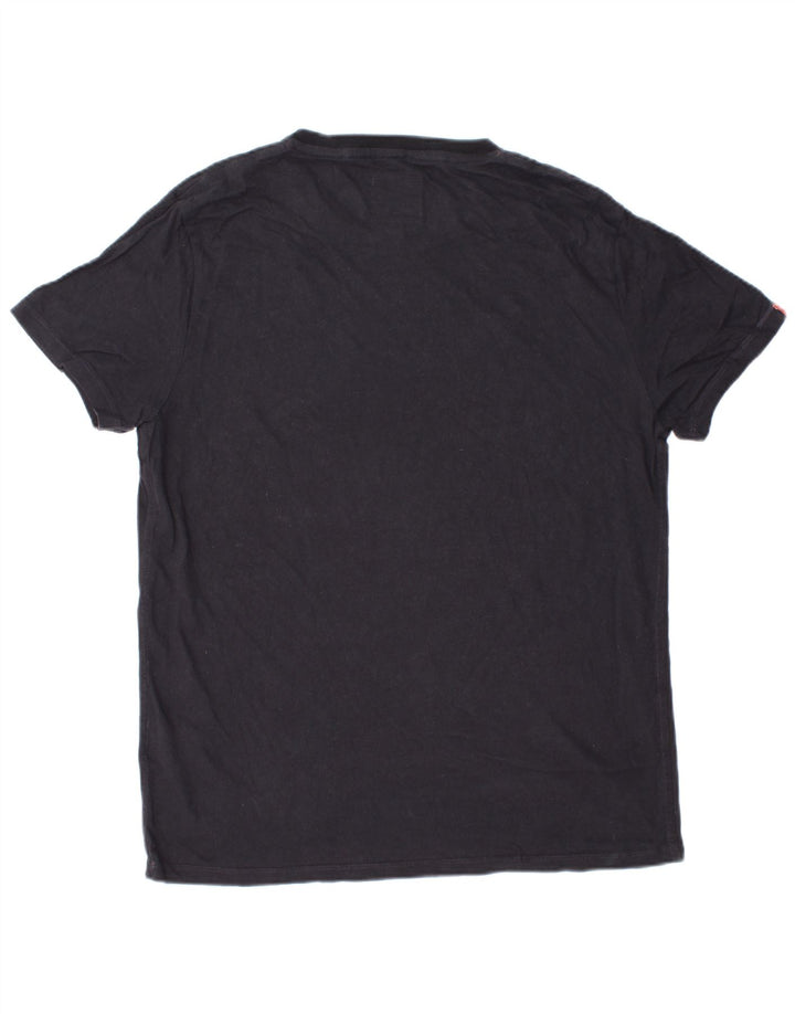 SUPERDRY Herren T-Shirt Top 2XL Marineblau aus Baumwolle