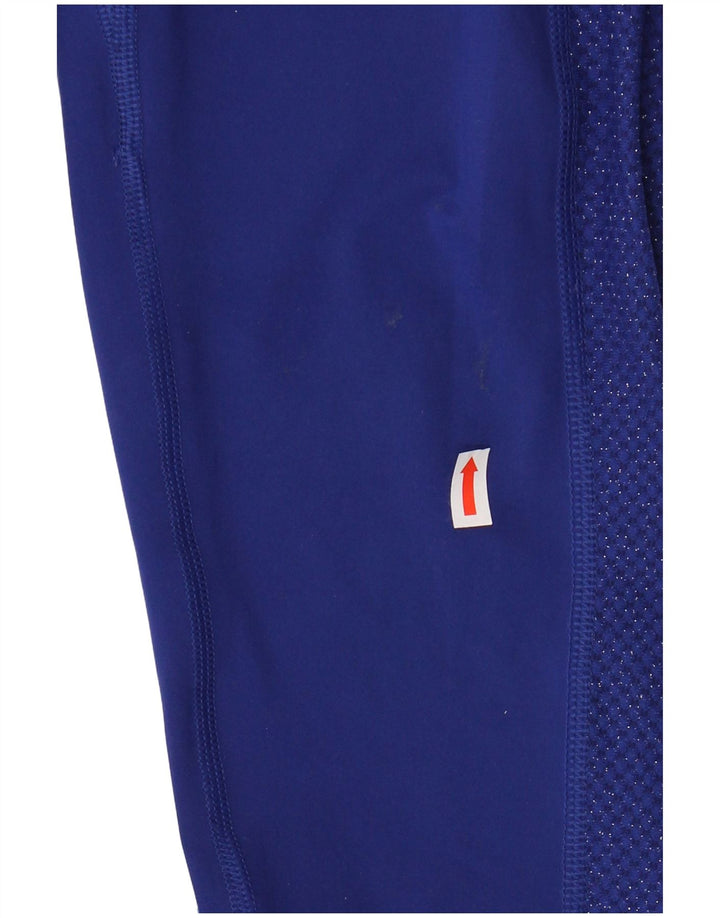 NIKE Damen Graphic Leggings UK 12 Mittelblaues Polyester