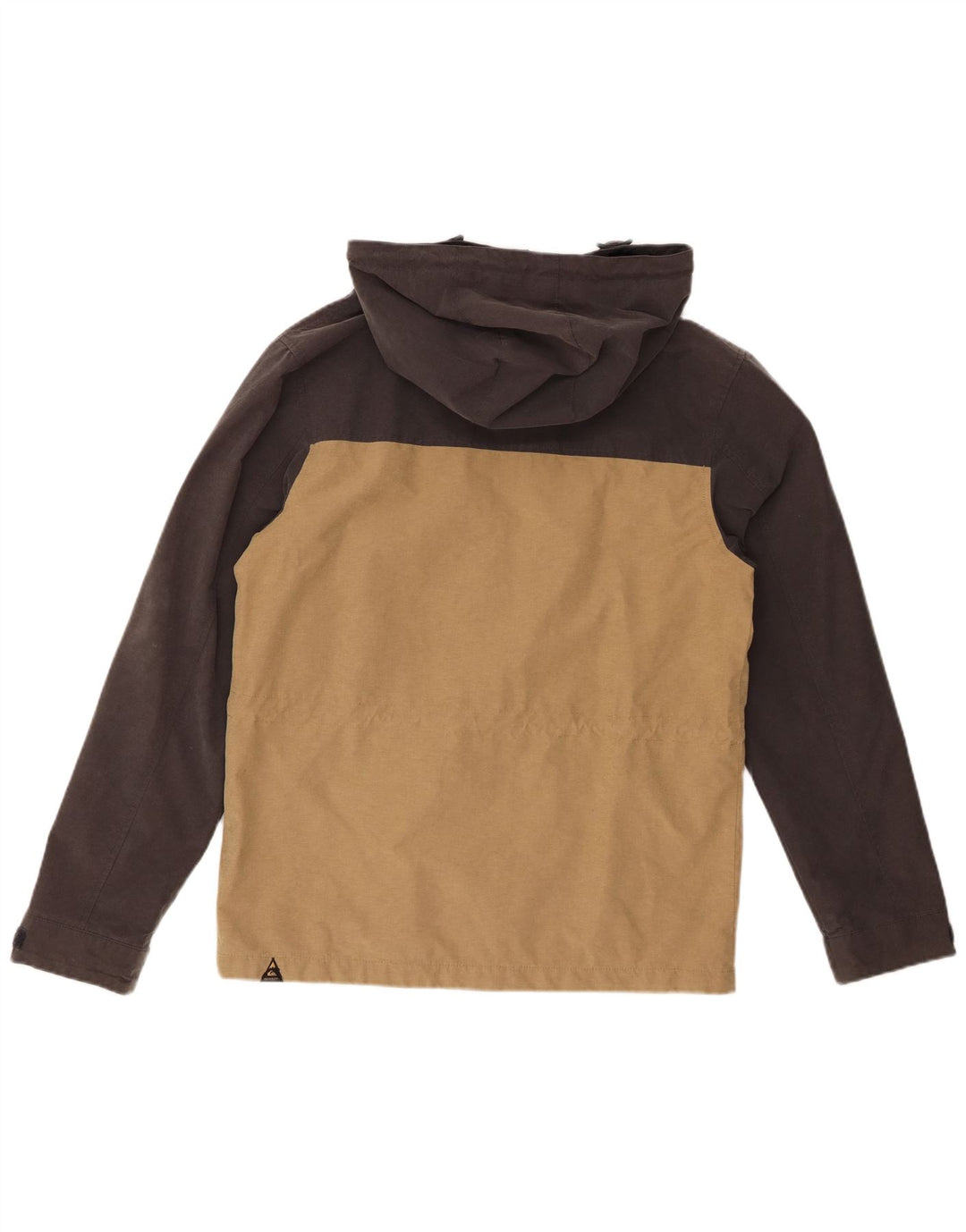 QUIKSILVER Herren-Utility-Jacke mit Kapuze, UK 36, Größe S, Beige, Colourblock-Baumwolle