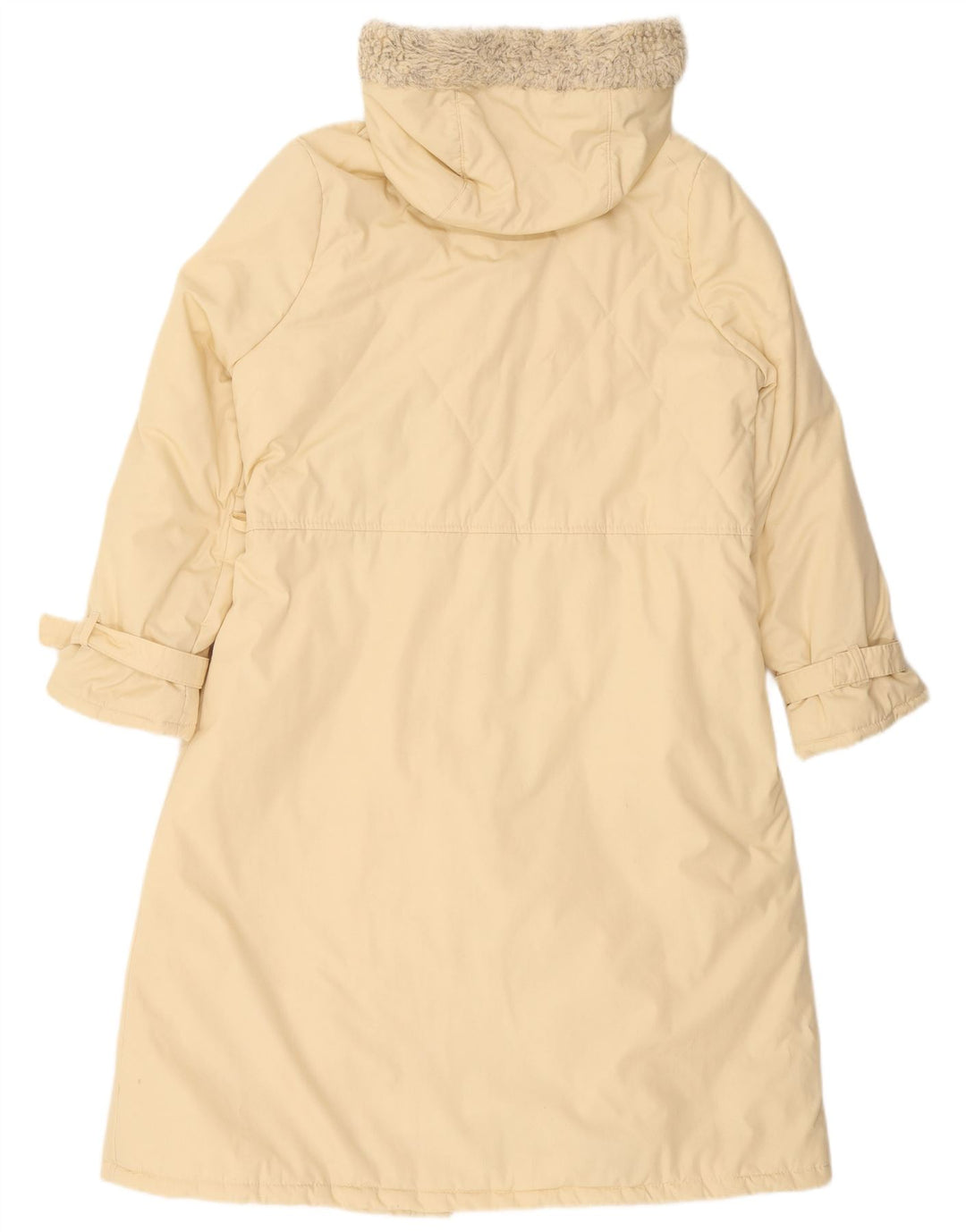 PALOMINO Womens Hooded Padded Coat UK 14 Large Off White Polyester