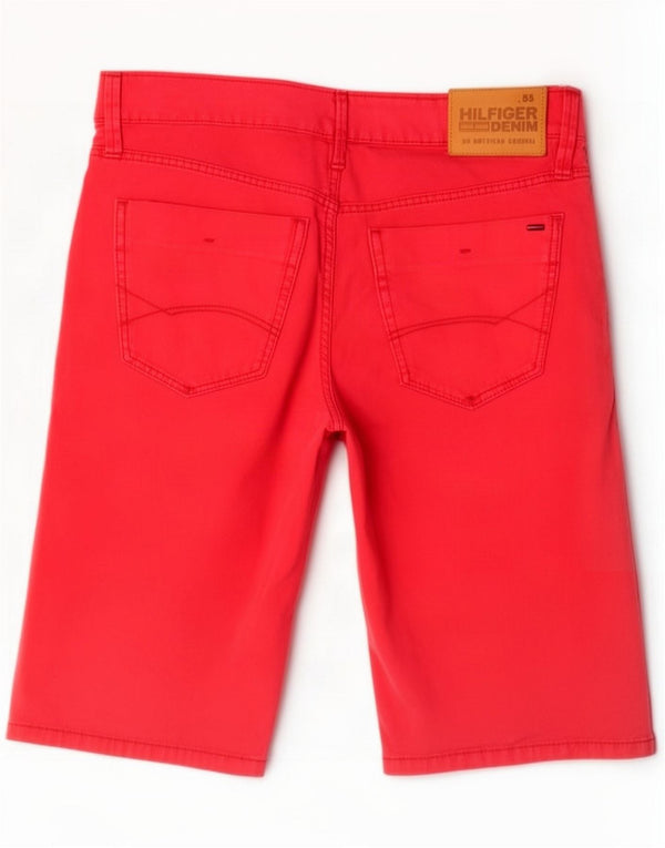 Tommy Hilfiger Damen Casual Shorts Medium W28 Rote Baumwolle