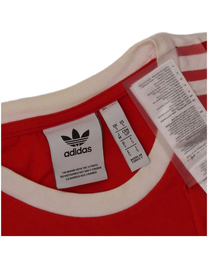 ADIDAS Herren T-Shirt Top Small Rot Baumwolle