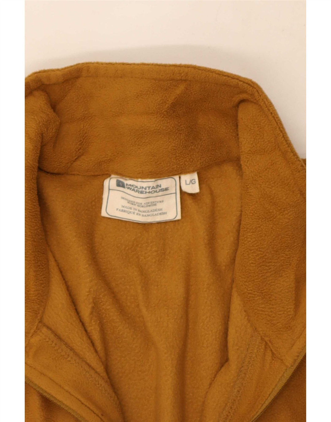 Mountain Warehouse Herren-Fleecepullover mit Reißverschluss am Kragen, großes braunes Polyester