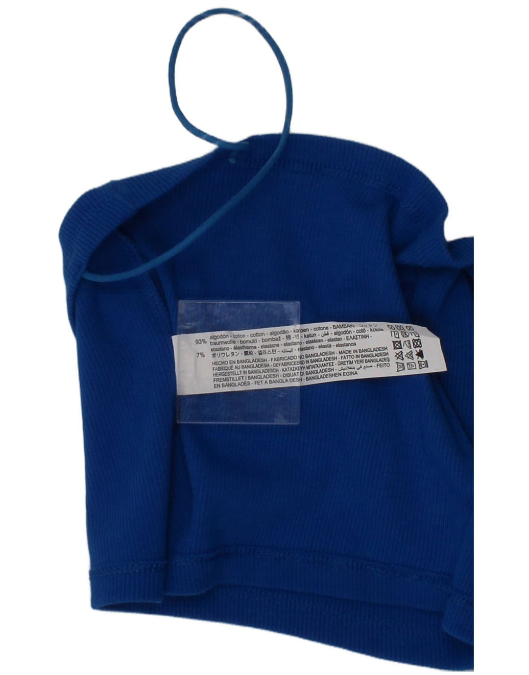 Zara Damen Bralette Cami Top Small Blaue Baumwolle