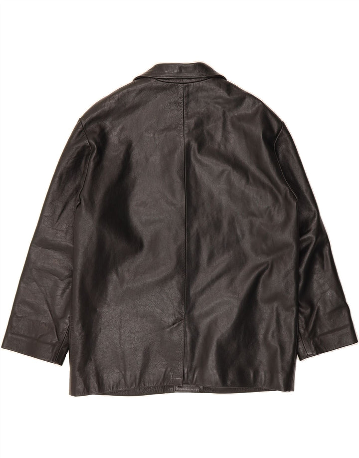 VINTAGE Mens Leather Jacket UK 40 Large Black Vintage Vintage and Second-Hand Vintage from Messina Hembry 