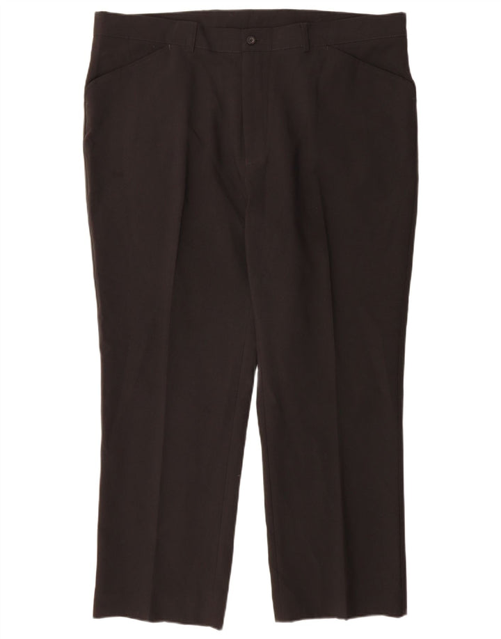 Farah Herren-Freizeithose, gerade, W42, L29, Schwarz, Polyester